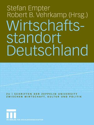 cover image of Wirtschaftsstandort Deutschland